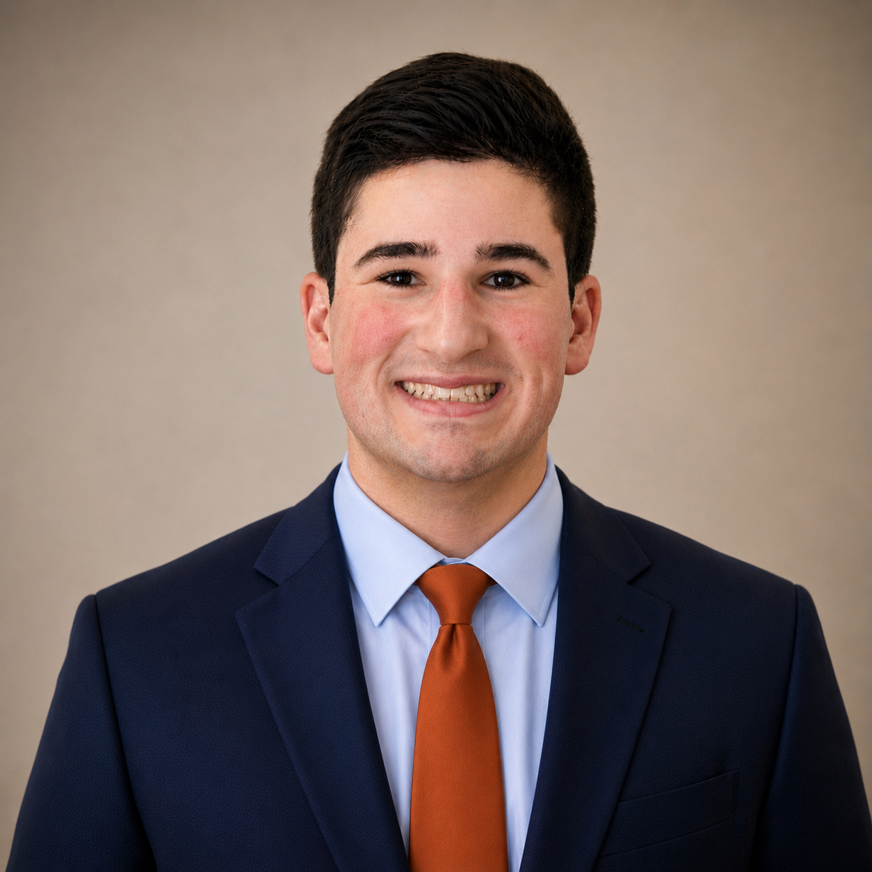 headshot burnt orange tie 7.18.26